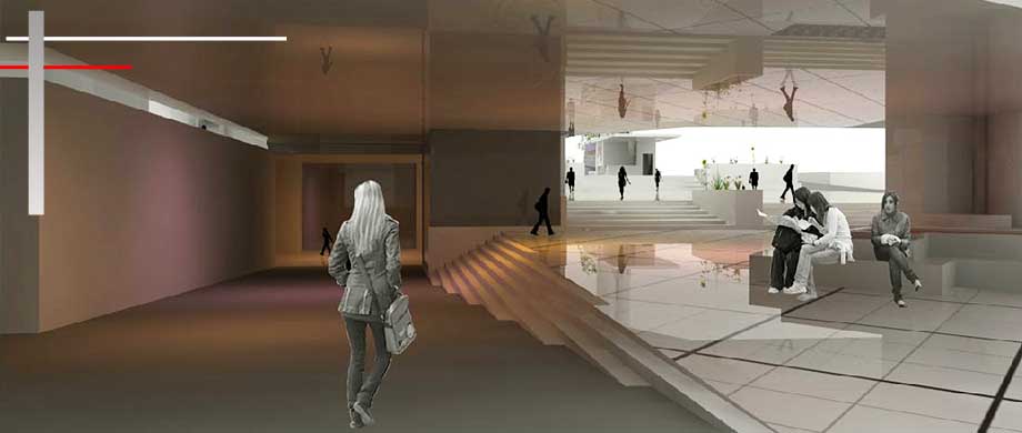 AbrahamFG arquitectonico Remodelacion Plaza Museo Reina Sofia - Interior - Arquitecto Madrid