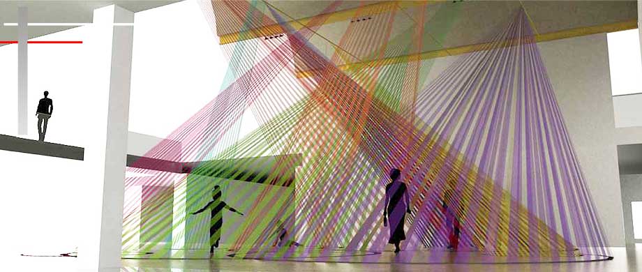 AbrahamFG arquitectonico Instalacion Textil en Universidad de Texas - Arquitecto Madrid